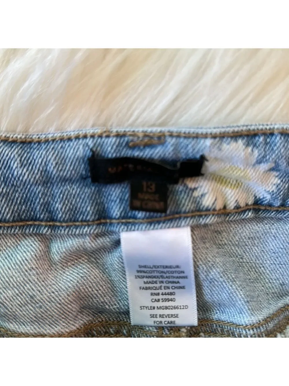 Material Girl Denim Sunflower Jeans Shorts